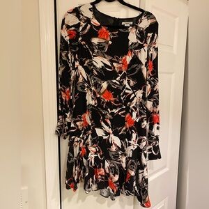 Bar III Black, Red & White Dress Size 4